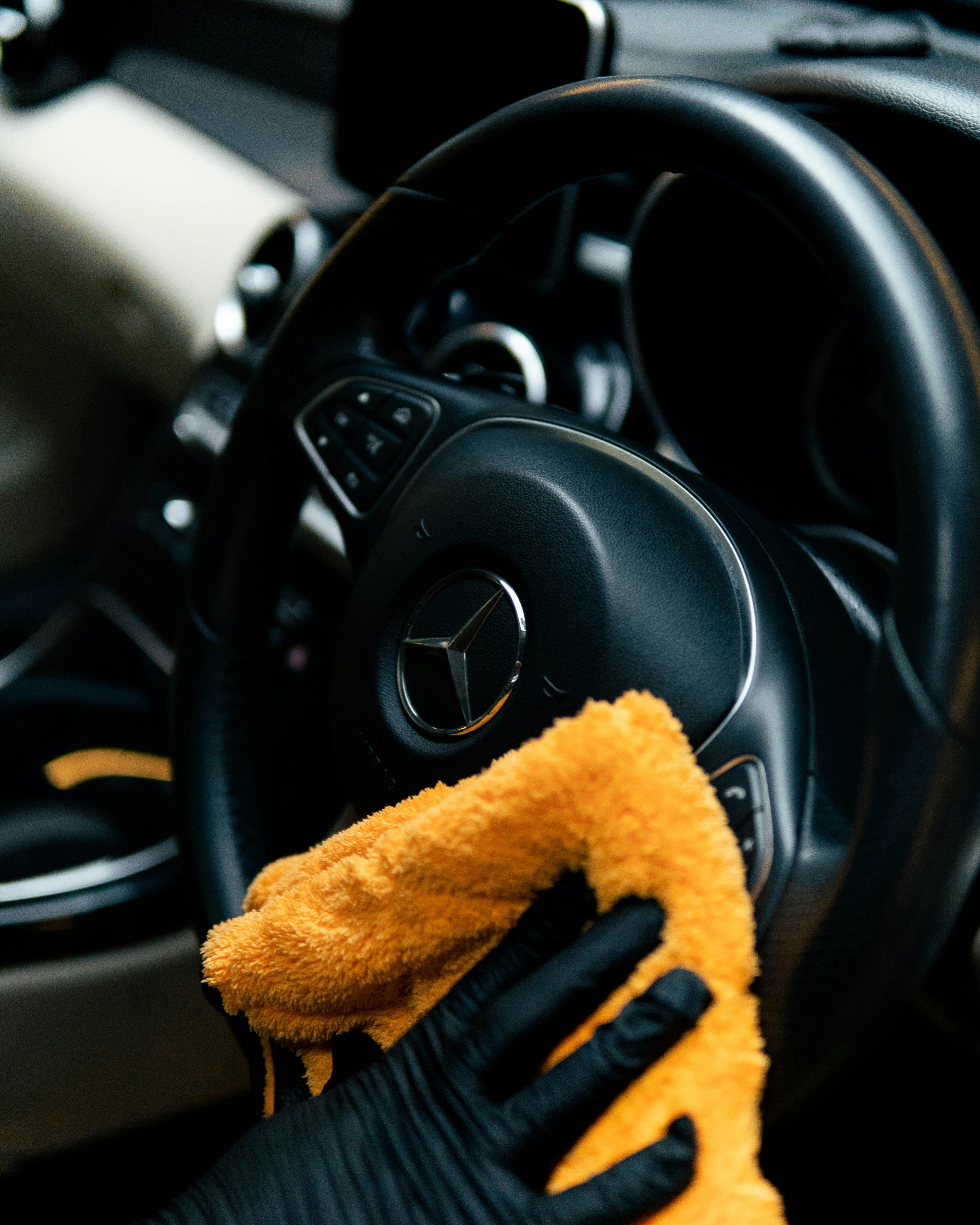 Detailing with microfiber cloth